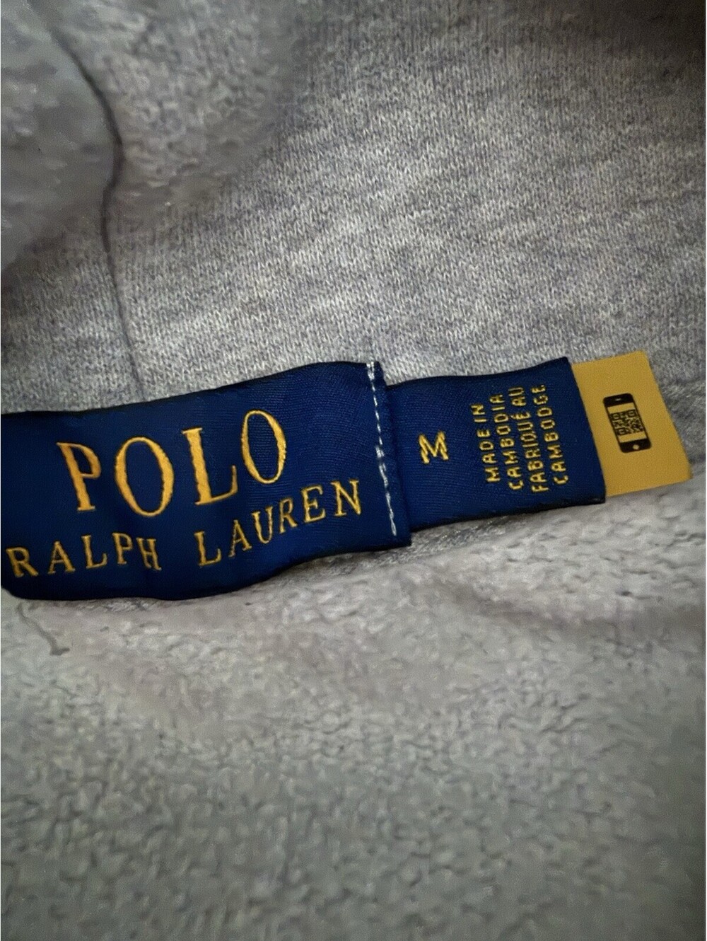 Polo Ralph Lauren Men's M Gray RL Fleece Logo Hoodie POLO Applique 67 - Picture 6 of 11